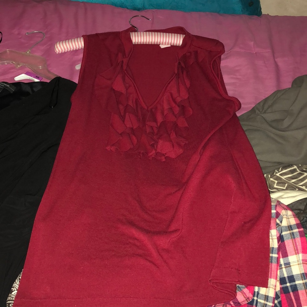 Red blouse